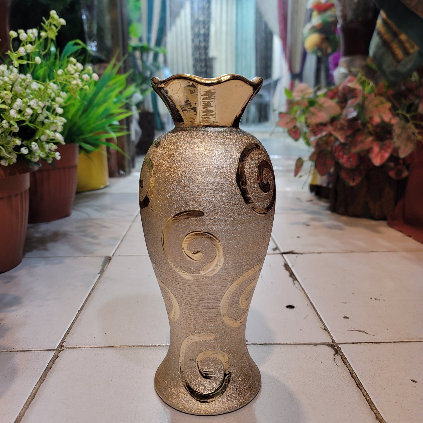 Gold and Silver Ceramic Vases