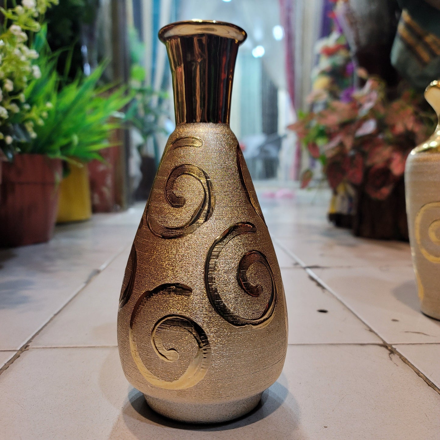Gold and Silver Ceramic Vases