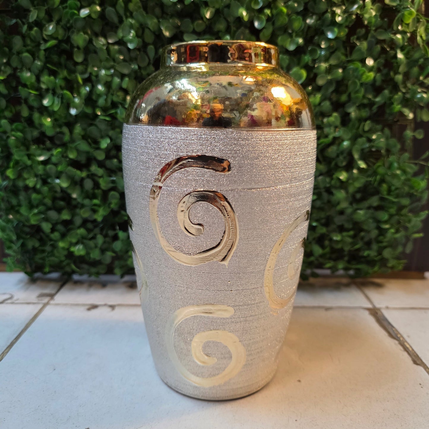 Gold and Silver Ceramic Vases
