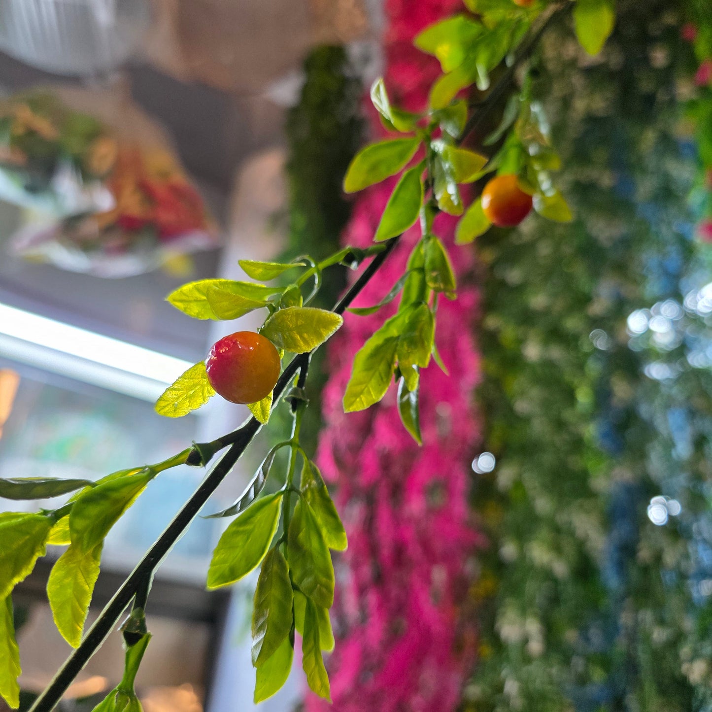 6ft Lush Artificial Cherry Vine