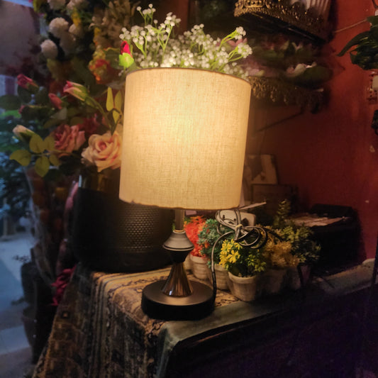 Golden Base Table Lamp Pair