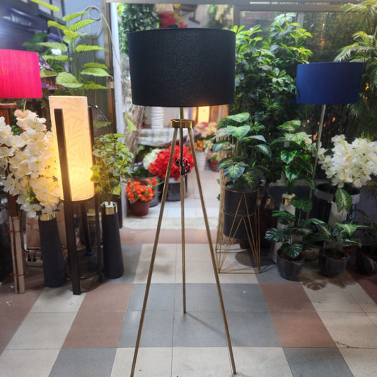 Foldable Brass Tripod Lamp