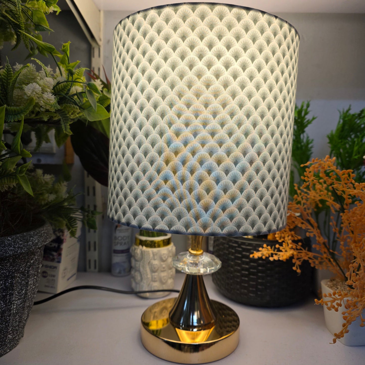 Golden Table Lamp Pair