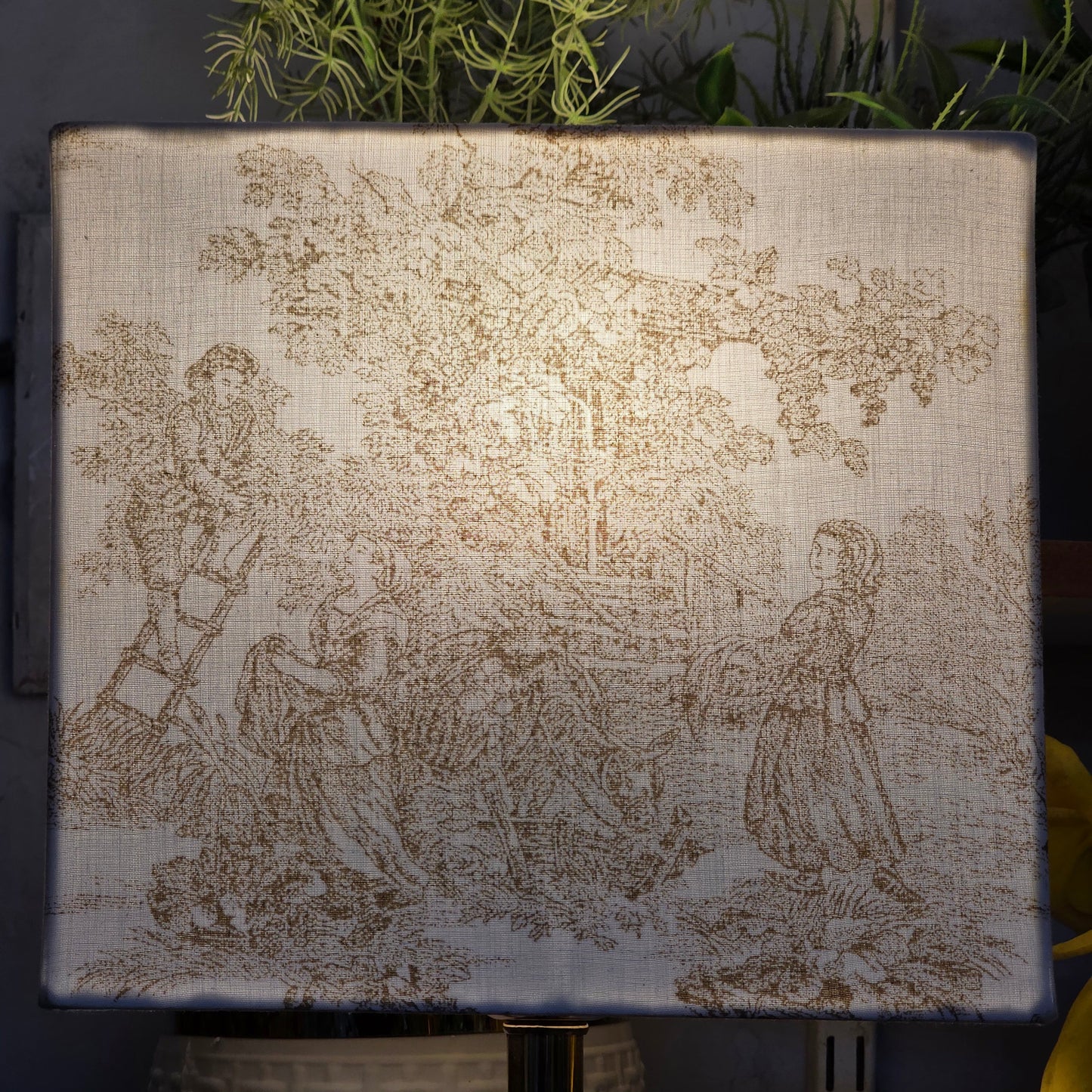 Golden Base Table Lamp Pair