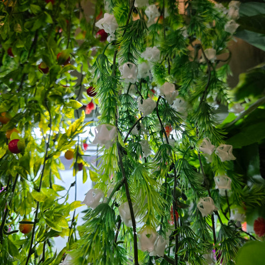 6ft Delicate White Artificial Blossom Vine