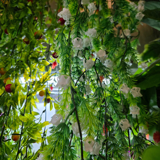 6ft Delicate White Artificial Blossom Vine