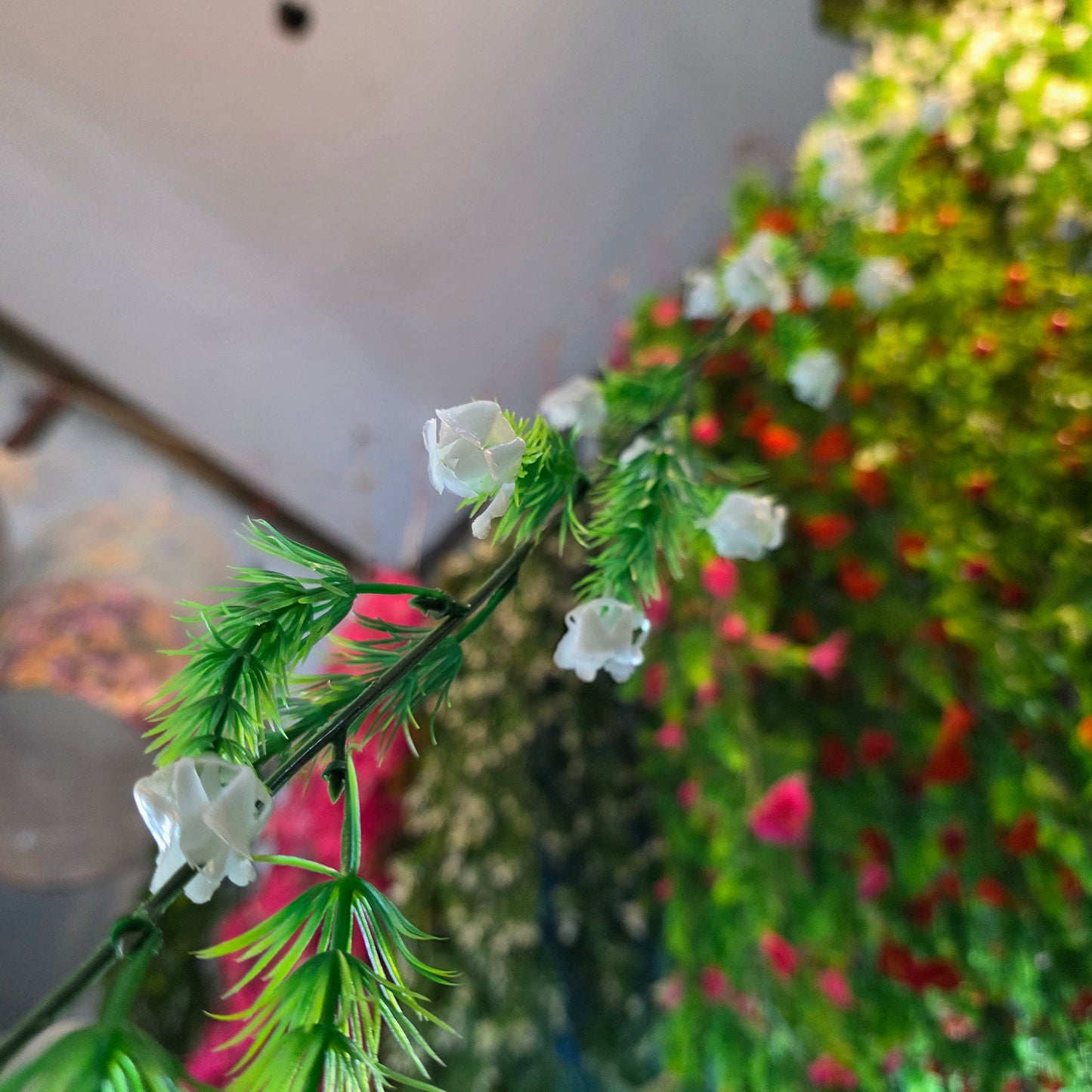 6ft Delicate White Artificial Blossom Vine