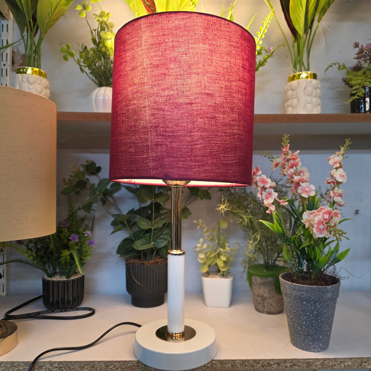 White & Gold Ikea Style Lamp Pair