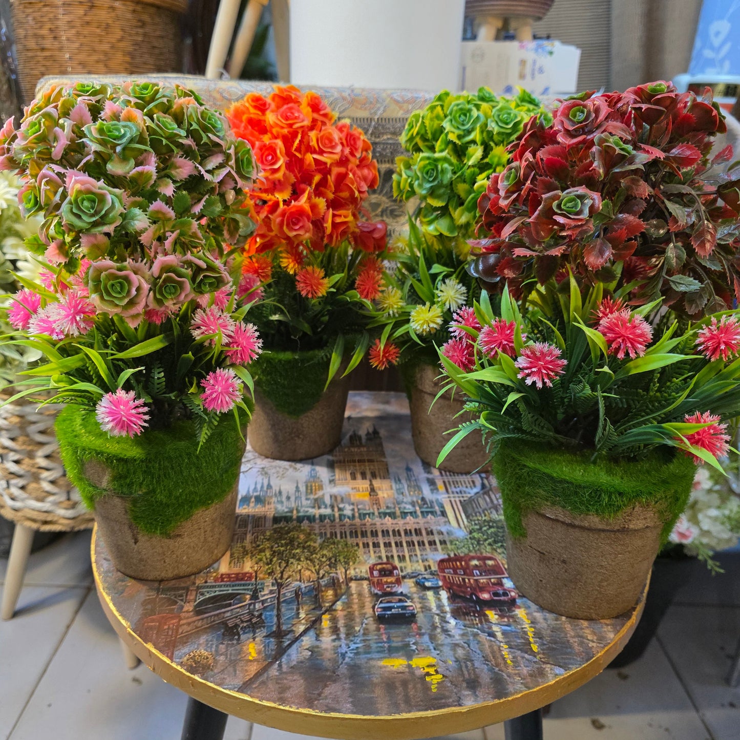 Artificial Mini Rose Bonsai