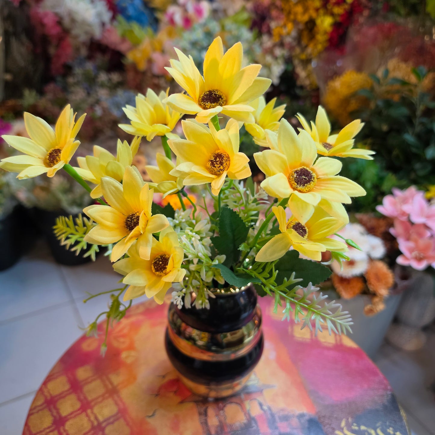 Premium Artificial Anemone Daisy Bunch