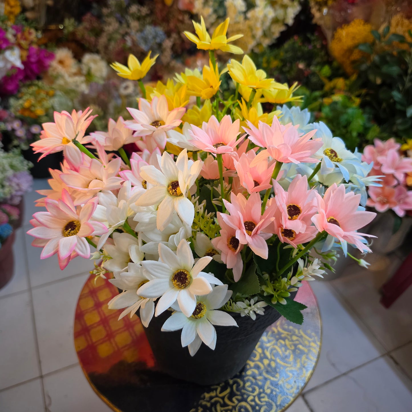 Premium Artificial Anemone Daisy Bunch