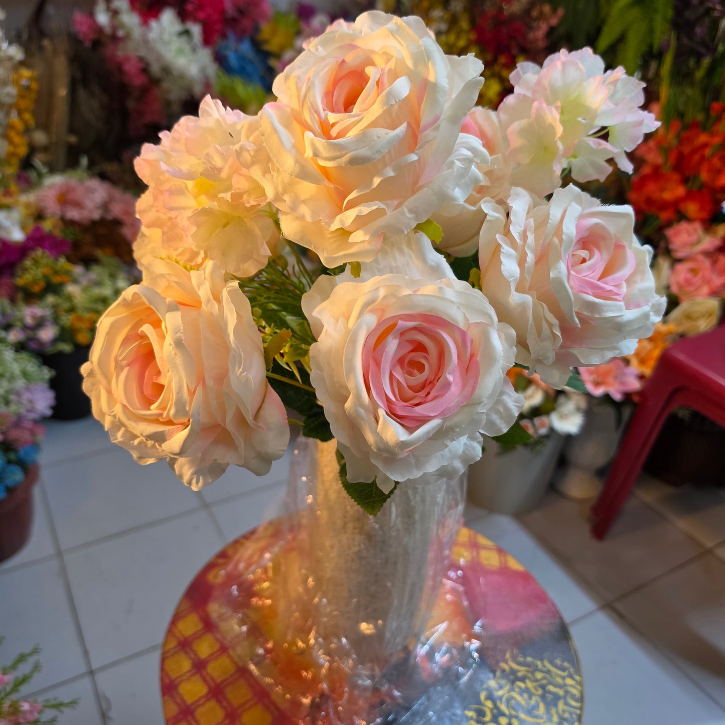 Premium Artificial Rose & Hydrangea Bunch