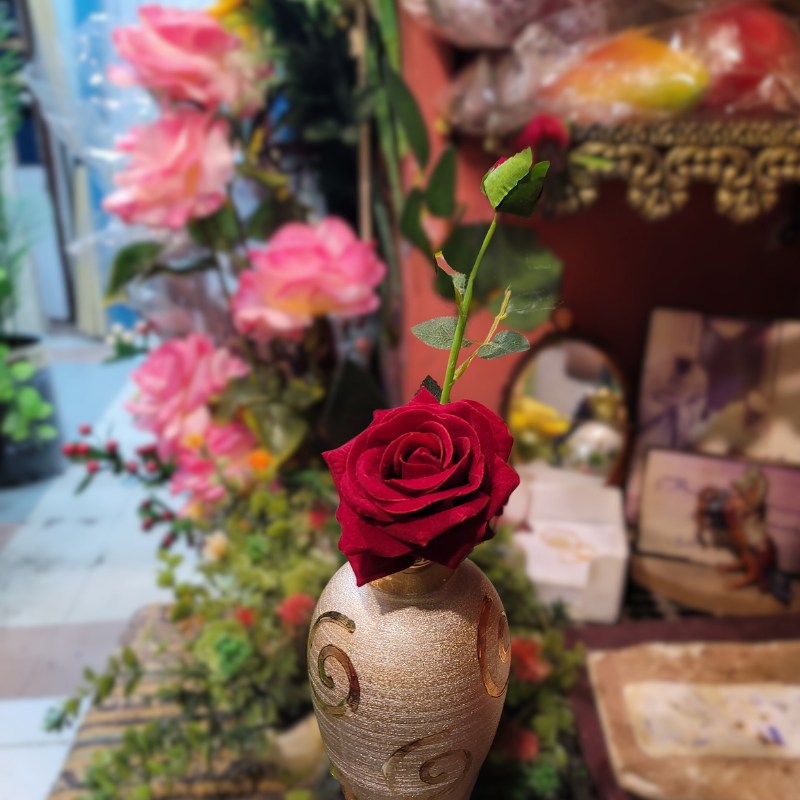 Velvet Single Rose Stick