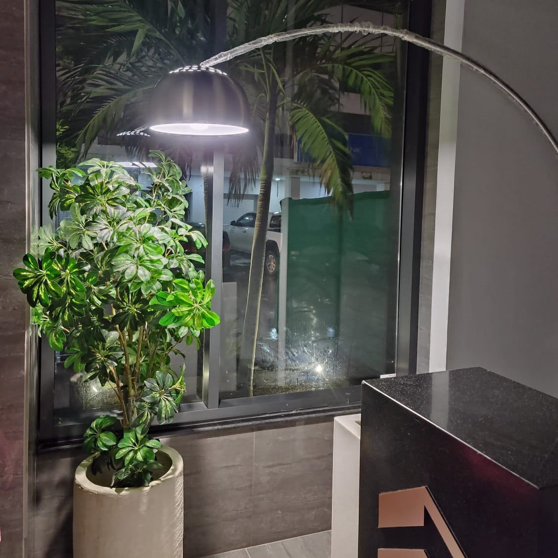 Premium Brass Arc Floor Lamp 7ft