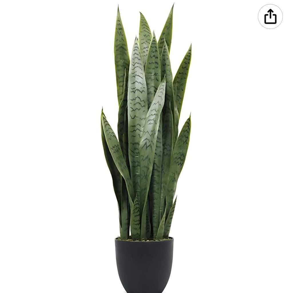 Artificial Snake Plant 3ft – Dark Green – alternate product view 3