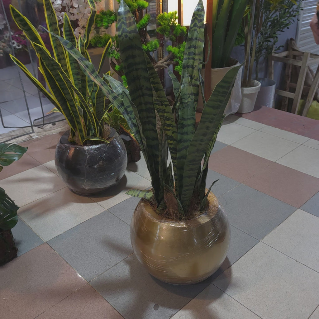 Artificial Snake Plant 3ft – Dark Green