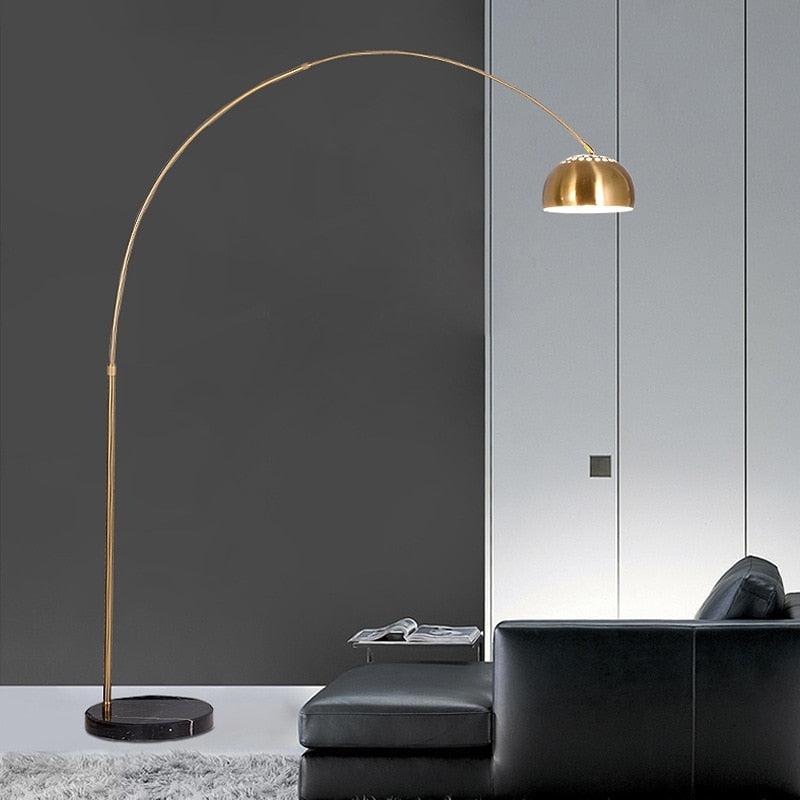 Premium Brass Arc Floor Lamp 7ft